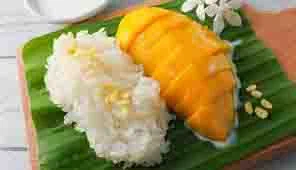 Mangue riz gluant à la mangue